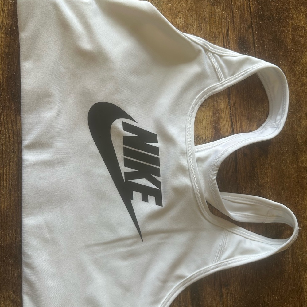 Nike White and Black Athletic Top